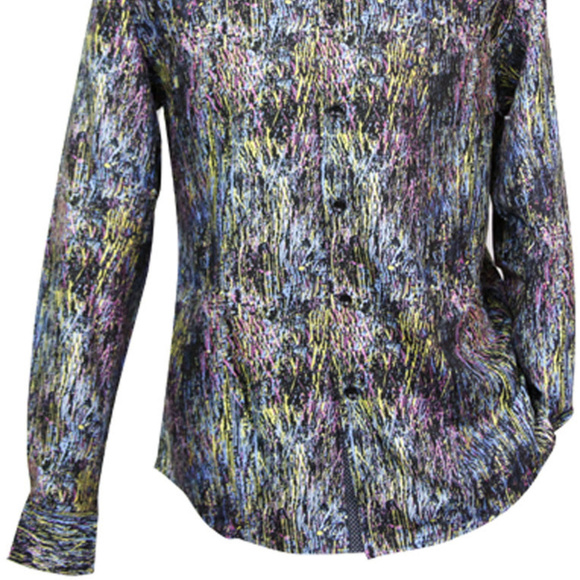 Mens Long Sleeve Astra Print Shirt Big Tall 5XL - Picture 3 of 5